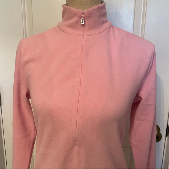 BOGNER Top 1/2 ZIP FLEECE LIGHTWEIGHT PINK LONG SLEEVE SIZE 40 US 10 Fits S - Picture 3 of 15